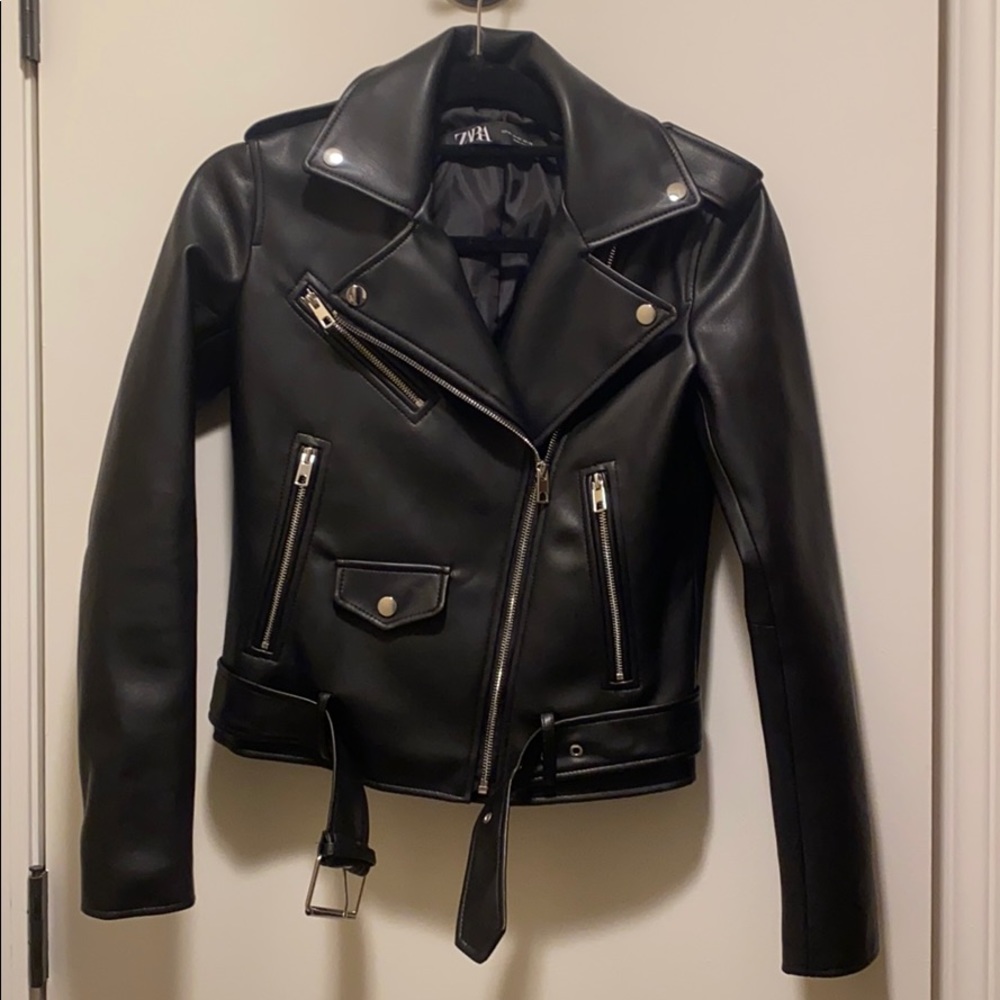 Zara leather jacket